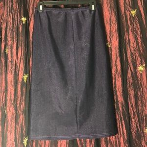 Shiny purple bodycon skirt